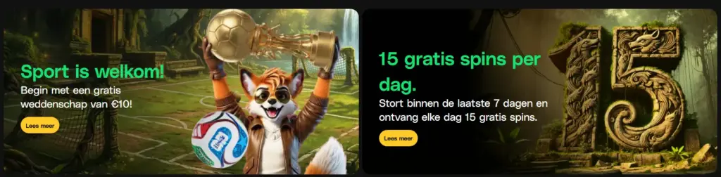 Gratis spins na registratie of storting